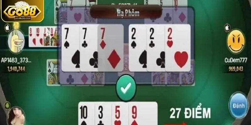 Hình thức tính điểm trong Tả lá GO88