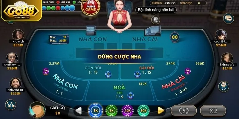 Ứng dụng live Baccarat